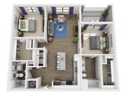 B1 floor plan Republic Flats