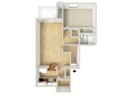One bedroom floor plan