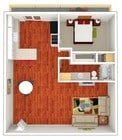 1BR/1BA