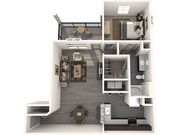 A1XH-1x1 floor plan Lone Oak
