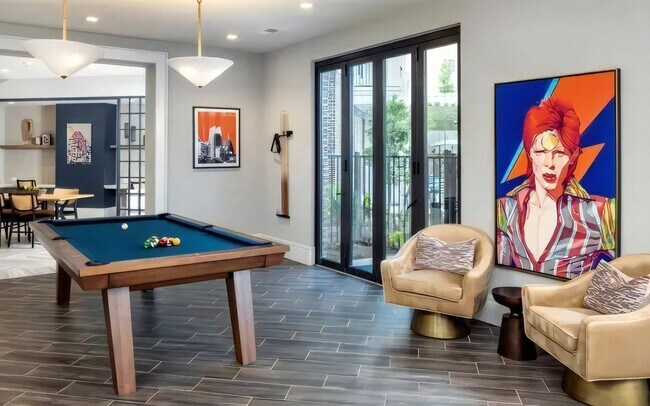 Bring a group over for billiards, and the doors open for fresh air.