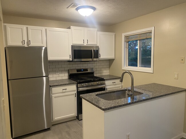 Newly remodeled kitchen with quartz countertops and stainless steel appliances. - 912 S Lafayette St Unit 916