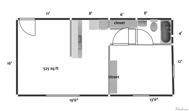 545-563 Lowell Avenue 1Br - Floor Plan