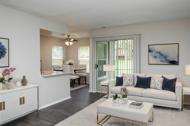 Large open floor plan with wood flooring throughout - Autumn Town Center