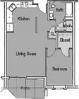 1BR/1BA