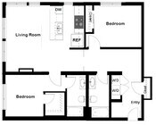 Aperture 2 Bed 2 Bath Floorplan