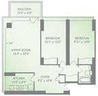 2BR/1BA