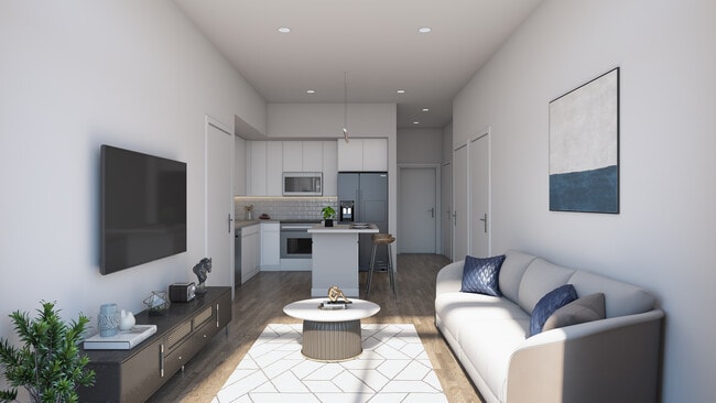 2 Bed + Den rendering - Solene