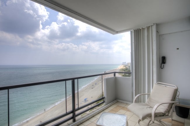 Ocean view from balcony - 1500 S Ocean Blvd Unit 1505