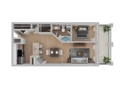 1 Bedroom | 1 Bath | 877 SF | Renovated