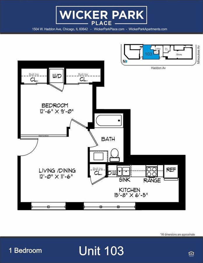 Photo - ARO- Affordable 1 Bedroom Apartment Brand New 1 Bed in Wicker Park. 12' Ceilings. Huge Windows, E... Unit 103