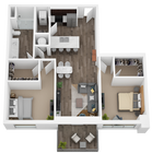 2Bd 1Ba w Balcony 3D.png