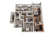 Plano de planta Gold Platinum 4x4 de The Outpost San Marcos