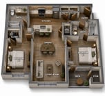 2 Bedroom 2 Bath Standard