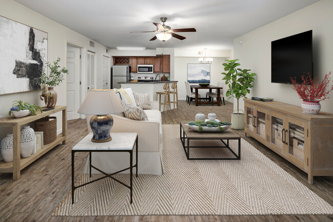 Open Concept Living, Dining & Kitchen - Providence Lakes Rental