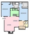 2BR/1BA