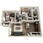 2 Bed 2 Bath