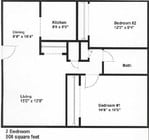 2BR/1BA