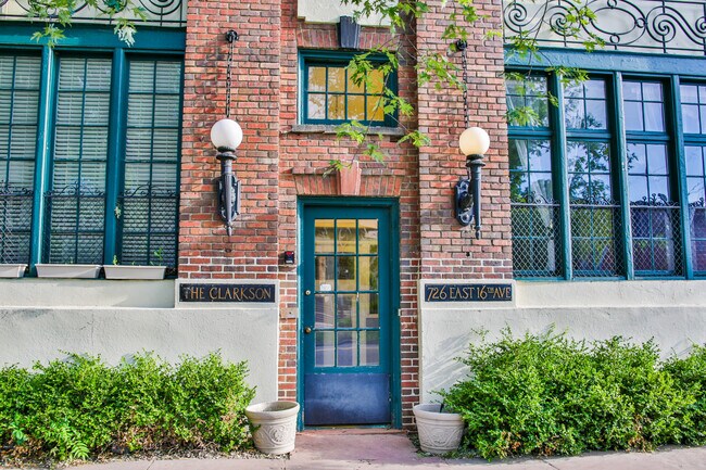 front of historical building - The Clarkson - 726 East 16th Avenue Unit 301