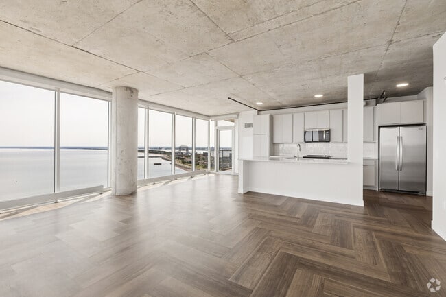 2BR, 2BA - 1,771SF - Kitchen and Living Room - The Lakeview Residences at 333