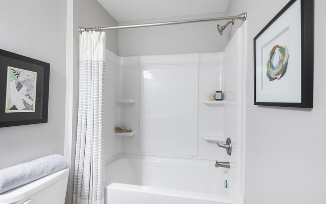 Newly renovated bathroom with full tub