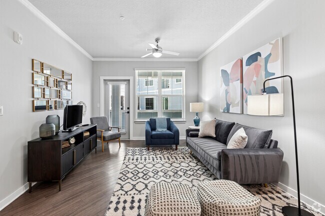 Tide Model - 1BR, 1BA - 761SF - Living Room - The Drift at the Forum