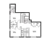 Explore this modern living space with a sleek L-shaped design.