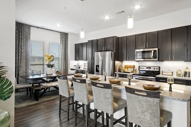 Expansive kitchen islands with ample counter space