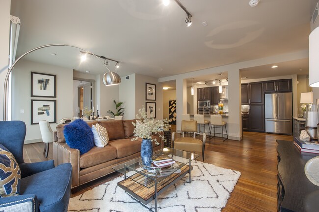 Seamless flow between the cozy living space and modern kitchen - Pearl Residences Rental