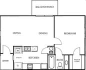 1BR/1BA