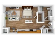 Studio | 1 Bath | 640 SF