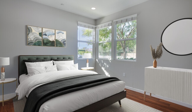 Living rooms feature solid oak wood flooring in all renovated homes
