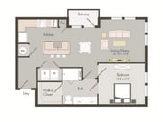A6A | 1 bed 1 bath | 805 sq ft