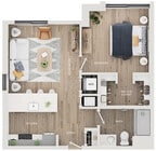A2 1 Bedroom 1 Bathroom