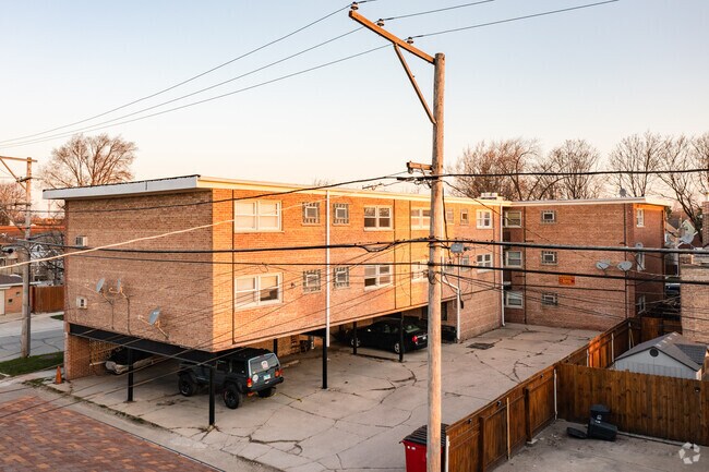 Rear of the Building and Parking - Midway 1 Apartments