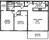 2BR/1BA