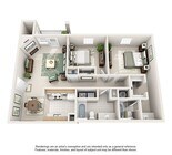 2 Bedroom | 2 Bath | 912 SF