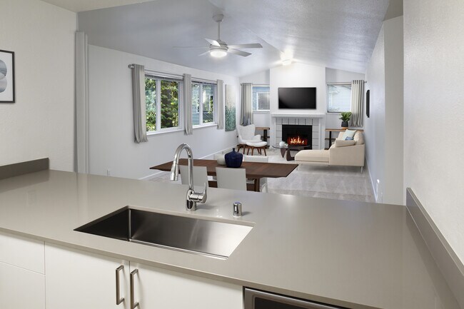 Renovated Package I kitchen and living room