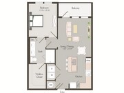 A3A | 1 bed 1 bath | 782 sq ft