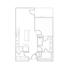 The Oslo - A1, One Bedroom Floor Plan