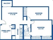 2BR/1BA