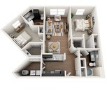 Plan B2 - 2/2 - 1168SF
