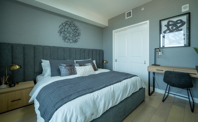 Bedroom (custom made King bed) - 400 S Broadway Unit 2604