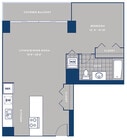 Studio / 14 floor plan One Superior Place