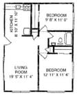 2BR/1BA