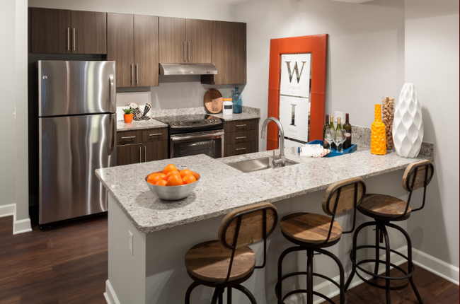 Stainless Steel Appliances & Granite Counters - Jefferson Marketplace Apartments