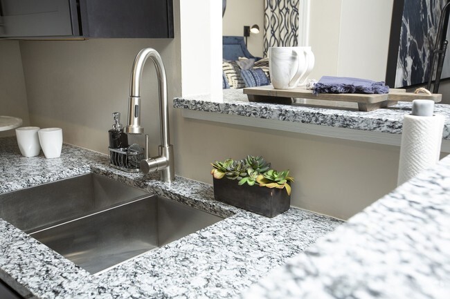 Sleek Granite Countertops - The Bend at Broad by Cortland Rental