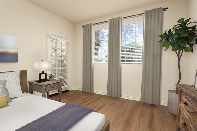 Renovated Package I bedroom with hard surface flooring