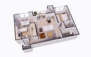 1BR 1BA