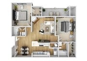 2 Bedroom | 2 Bath | 1154 SF